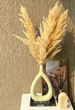 Load image into Gallery viewer, Mint Hollow Vase with Pampas set