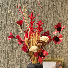 Load image into Gallery viewer, Redrose Dried Flower set with vase