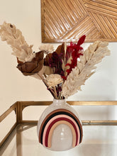 Load image into Gallery viewer, Rainbow dried flower set with vase