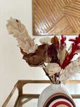 Load image into Gallery viewer, Rainbow dried flower set with vase