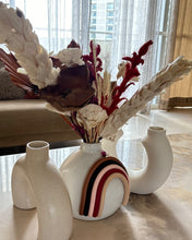Load image into Gallery viewer, Rainbow dried flower set with vase