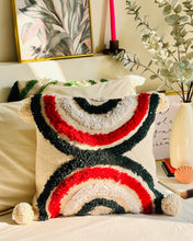 Load image into Gallery viewer, Red arc Tufted Cushion Cover
