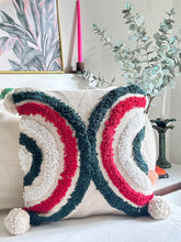 Load image into Gallery viewer, Red arc Tufted Cushion Cover