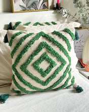 Load image into Gallery viewer, Green Arc Tufted Cushion Cover