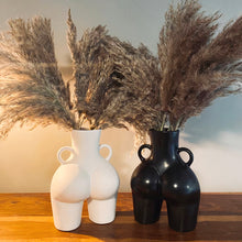 Load image into Gallery viewer, body vase with fluffy Pampas set