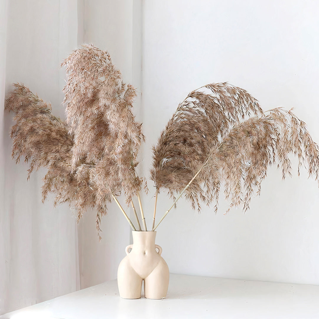 body vase with fluffy Pampas set Casarella