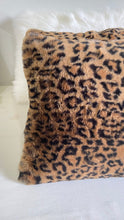 Load image into Gallery viewer, Leopard Print Super Soft Faux Fur Cushion