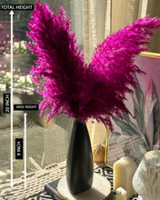 Load image into Gallery viewer, Midnight Pink Pampas vase Set