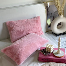 Load image into Gallery viewer, Pink Soft Faux Fur Cushion