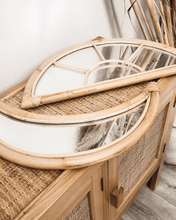 Load image into Gallery viewer, Rainbow Rattan Mirror