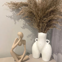 Load image into Gallery viewer, body vase with fluffy Pampas set