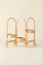 Load image into Gallery viewer, 3 Tier Foldable Rattan Cane Plant Pot Stand - Natural Finish
