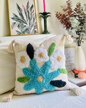 Load image into Gallery viewer, Blue Floral Cushion Cover
