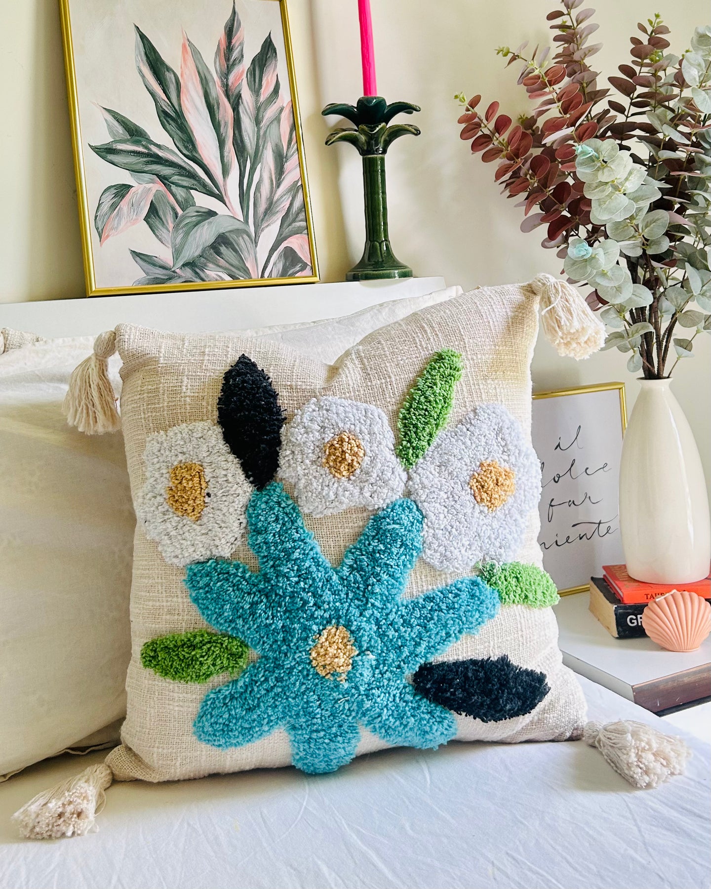 Blue floral cushion 2024 covers