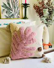 Load image into Gallery viewer, Pink leaves Cushion Cover
