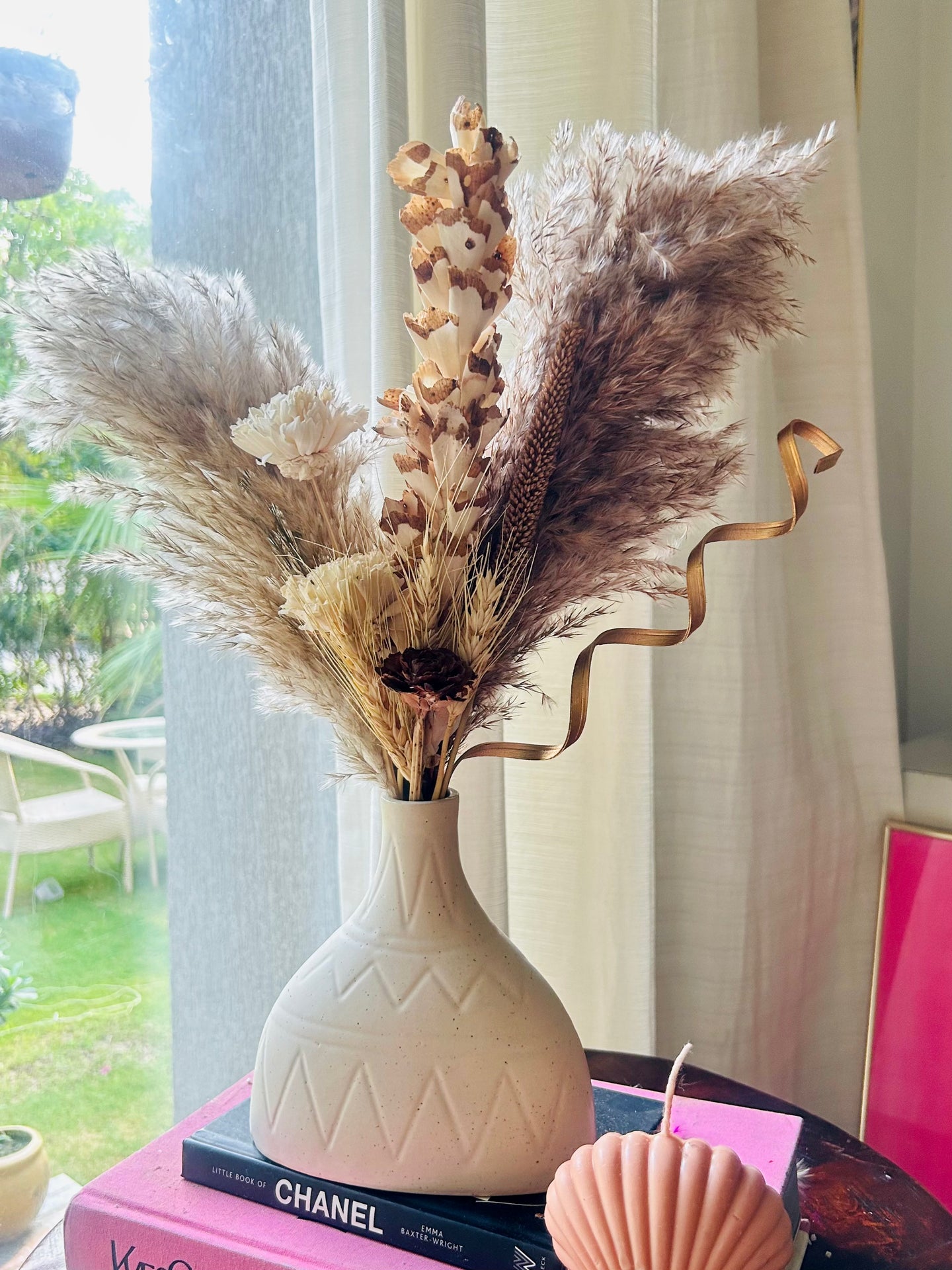 vintage flora set with vase