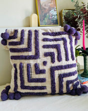 Load image into Gallery viewer, Purple lines Cushion Cover
