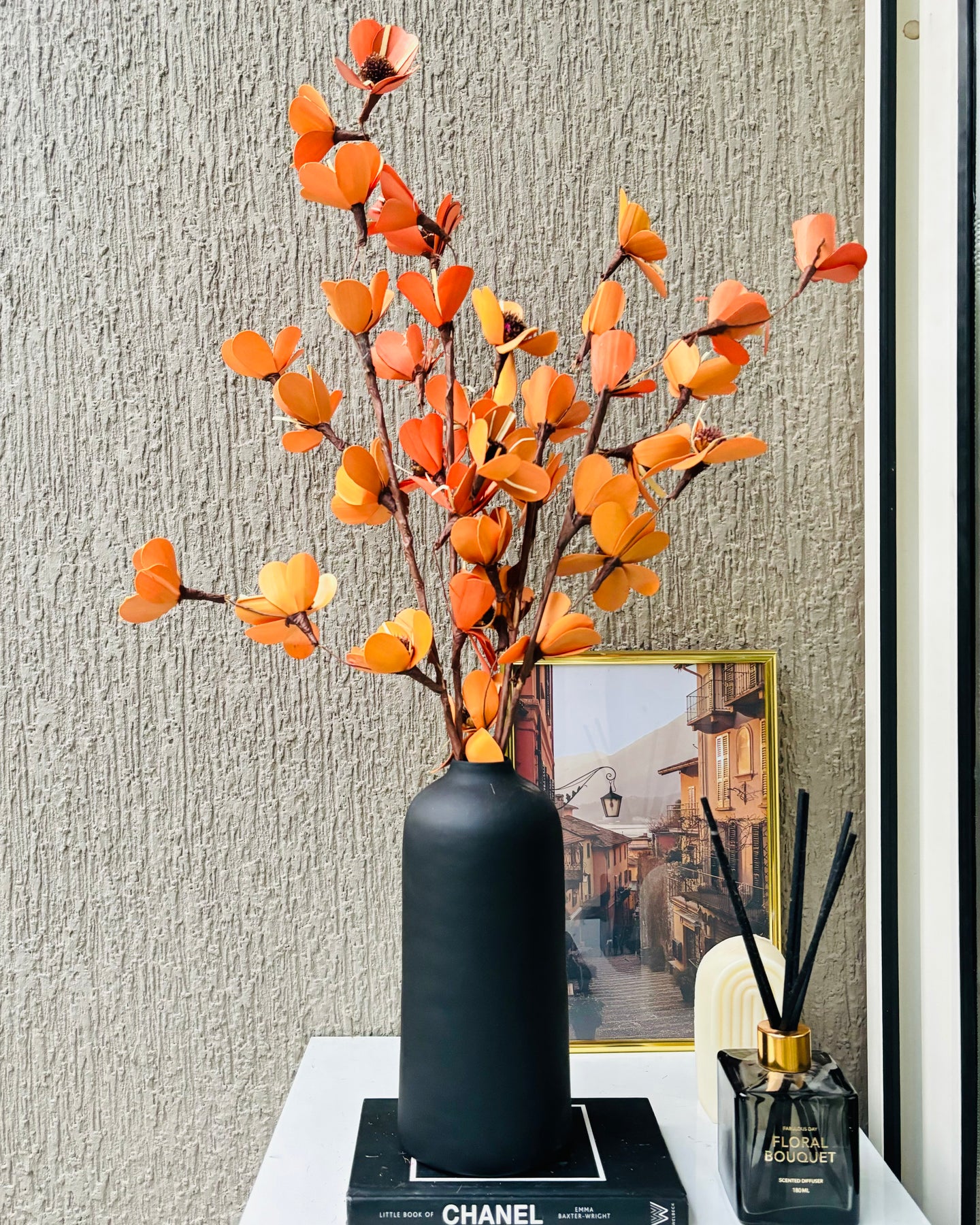 Fall Dried Flower set with vase