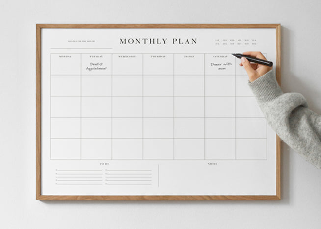 MONTHLY PLANNER POSTER