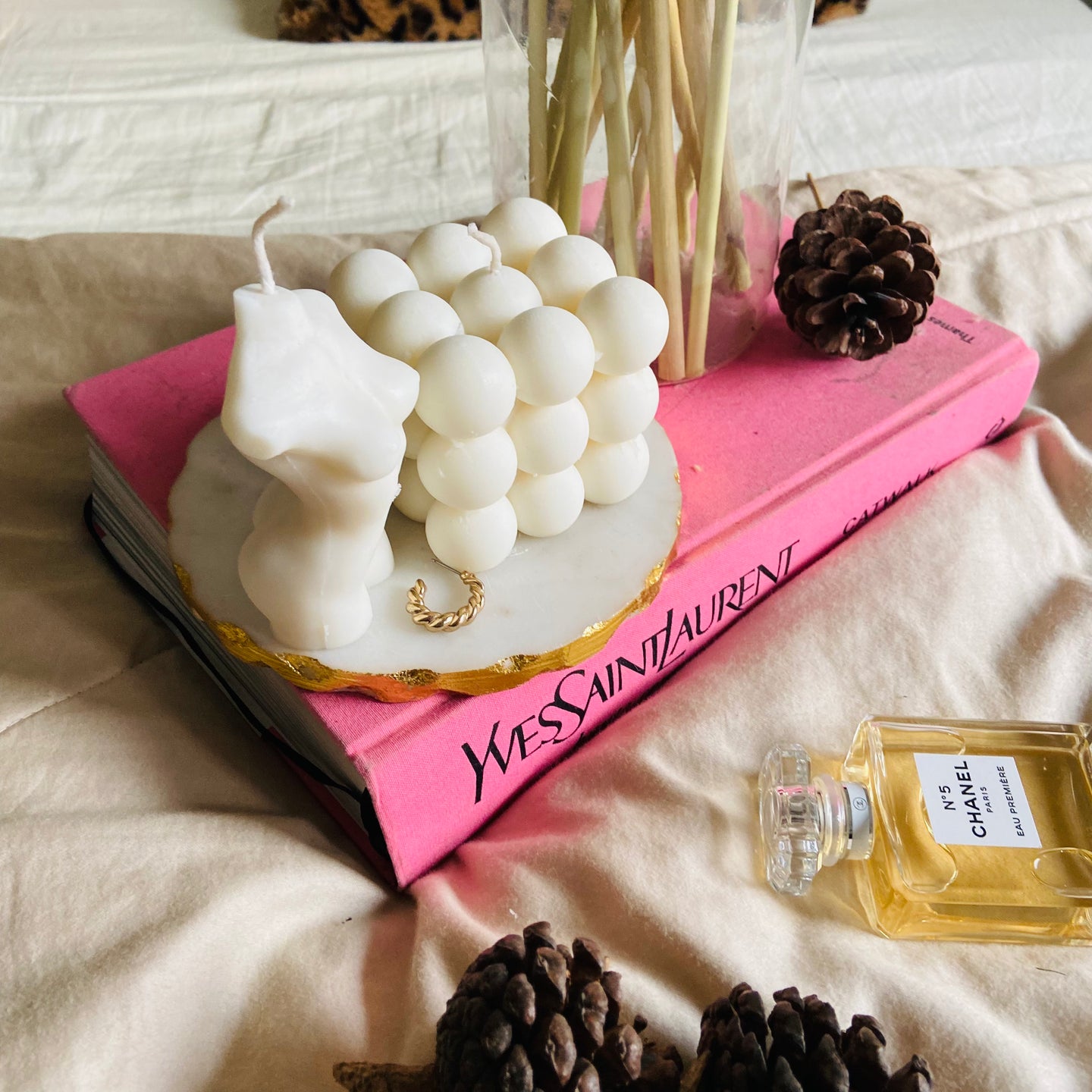 Bubble candle with Female torso set
