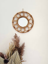 Load image into Gallery viewer, Round Rattan Mirror
