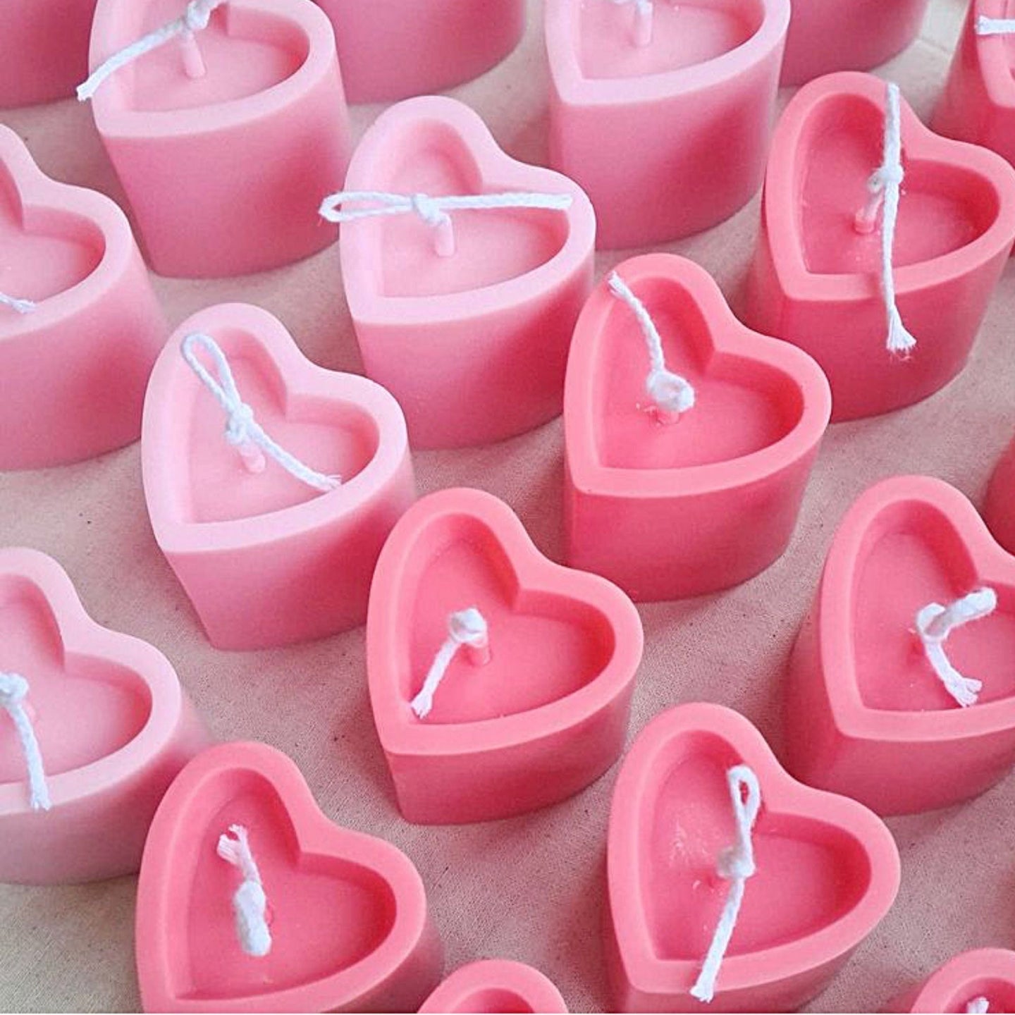 Heart shape soy wax candle