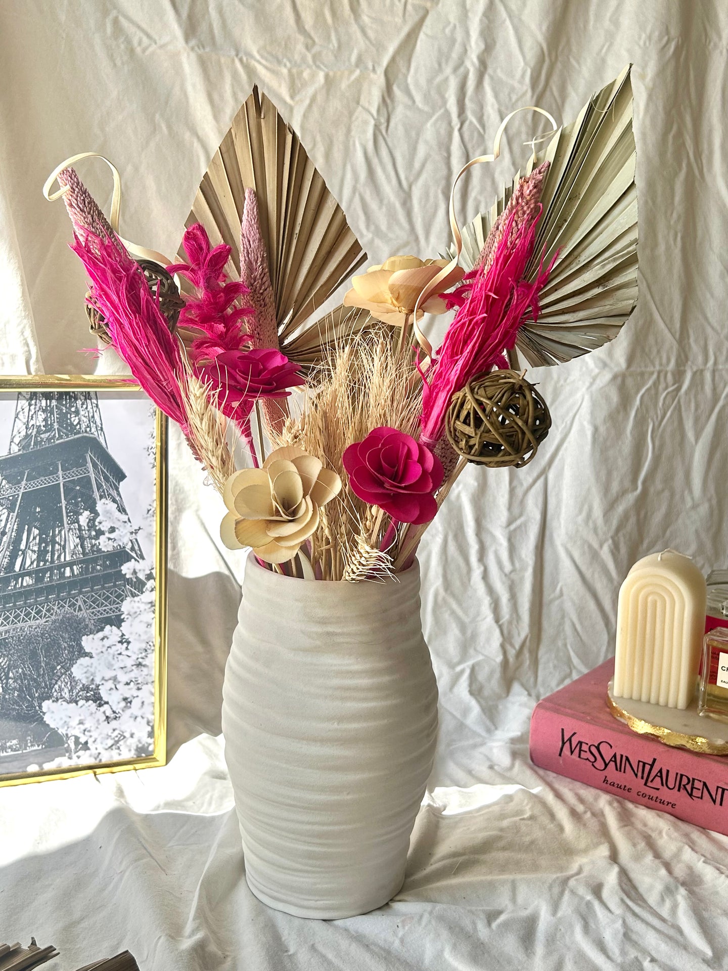 Florence dried flower vase set