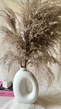Load image into Gallery viewer, Amber Vase with fluffy Pampas set
