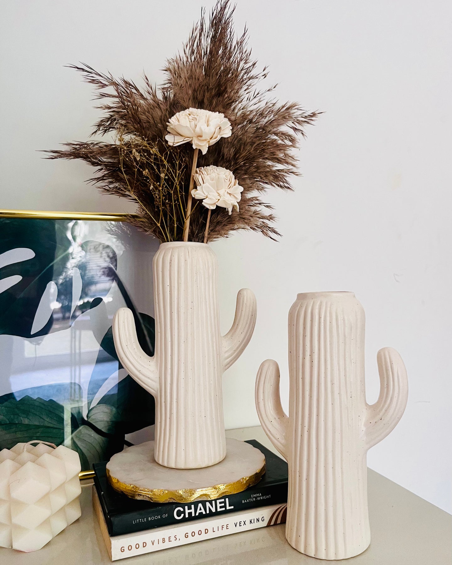 White Cactus Vase