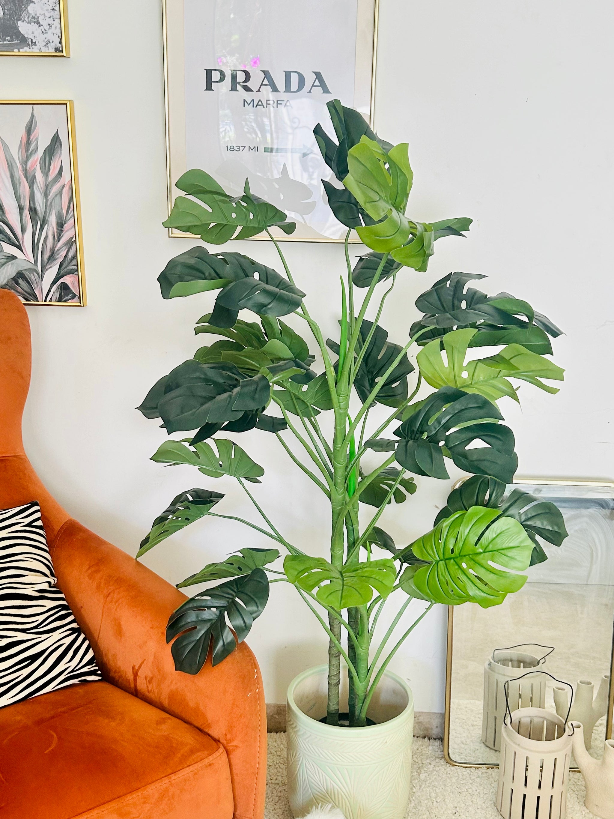 fejka monstera Faux Monstera Tree – Casarella