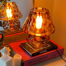 Load image into Gallery viewer, Animal print Mushroom Glass Lamp
