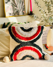 Load image into Gallery viewer, Red arc Tufted Cushion Cover
