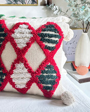 Load image into Gallery viewer, Red Maze Tufted Cushion Cover
