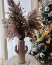 Load image into Gallery viewer, Cactus vase with fluffy pampas set
