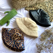 Load image into Gallery viewer, White Fuzzy-knit Bucket hat
