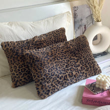 Load image into Gallery viewer, Leopard Print Super Soft Faux Fur Cushion
