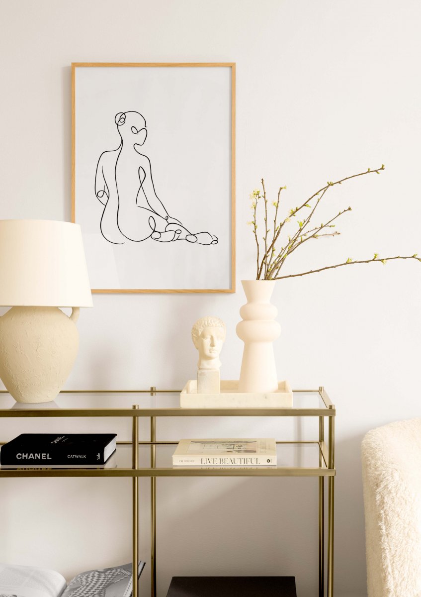 Female Line Art Poster