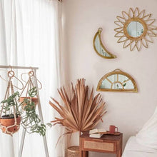 Load image into Gallery viewer, Moon Rattan Mirror
